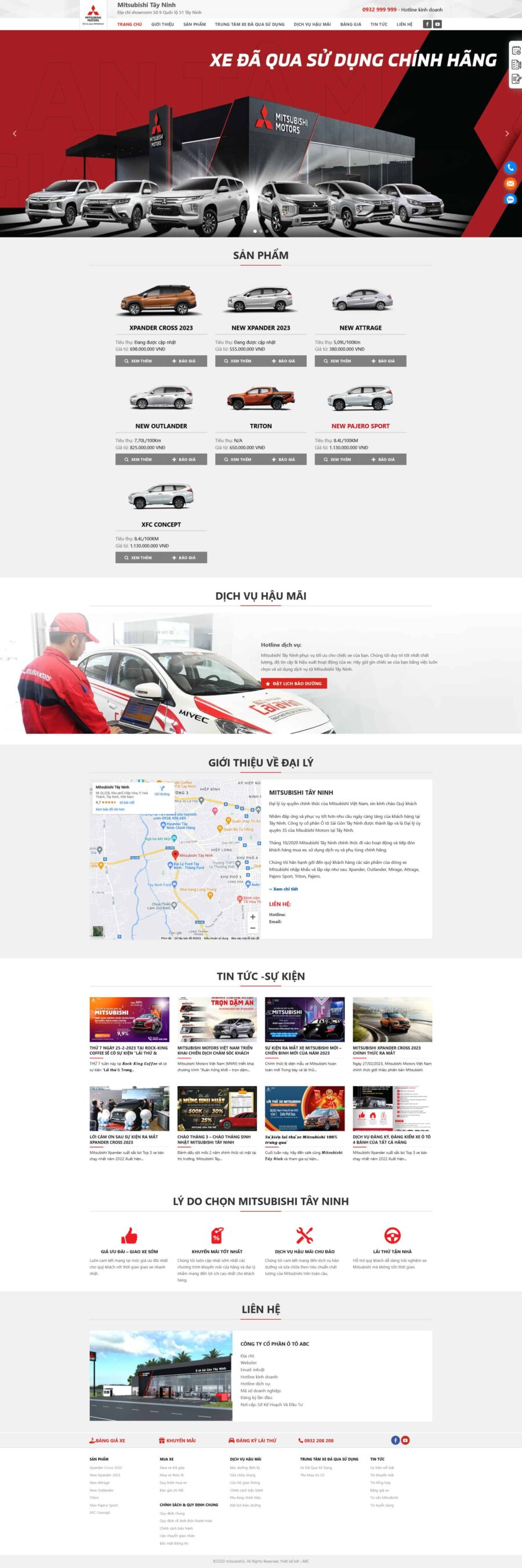 Theme wordpress bán xe misimishi 2