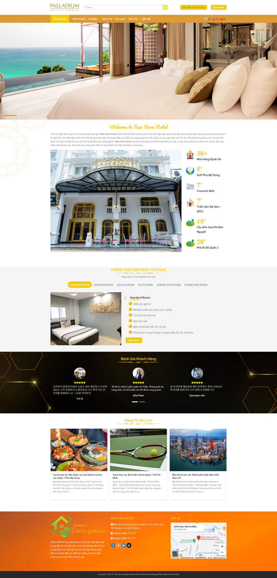 Theme wordpress hotel newharu giá rẻ