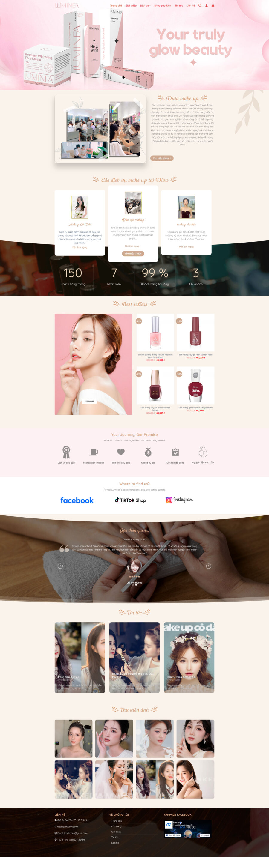 Theme wordpress tiệm trang điểm giá rẻ